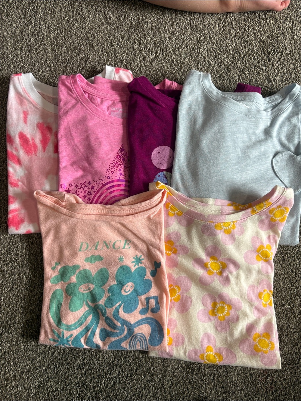 Assorted Girls' long sleeve and 2 short sleeve tees